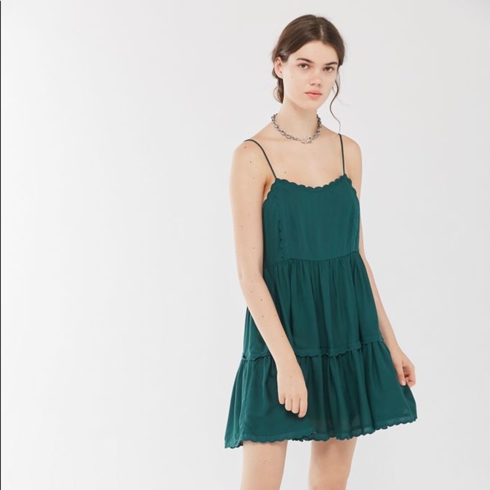 UO Hanna Rayon Tiered Babydoll Dress